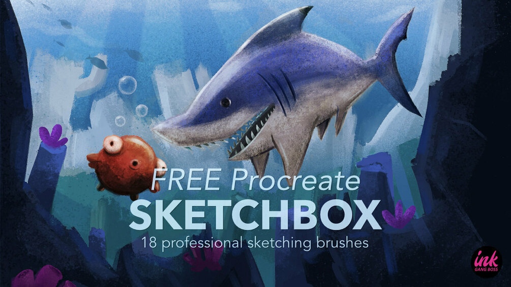 18 Professional Sketching Brushes - SketchBox for Procreate