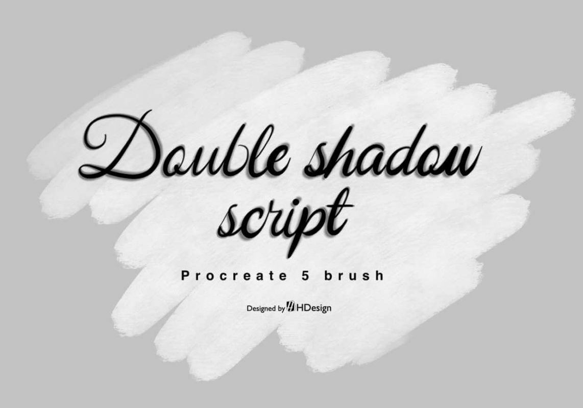 Double shadow script brush