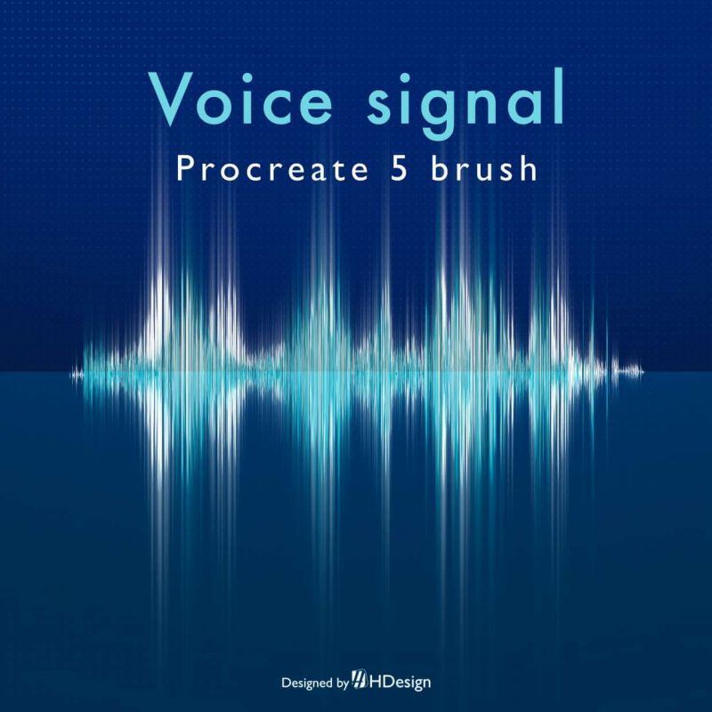 Futuristic voice signal brush