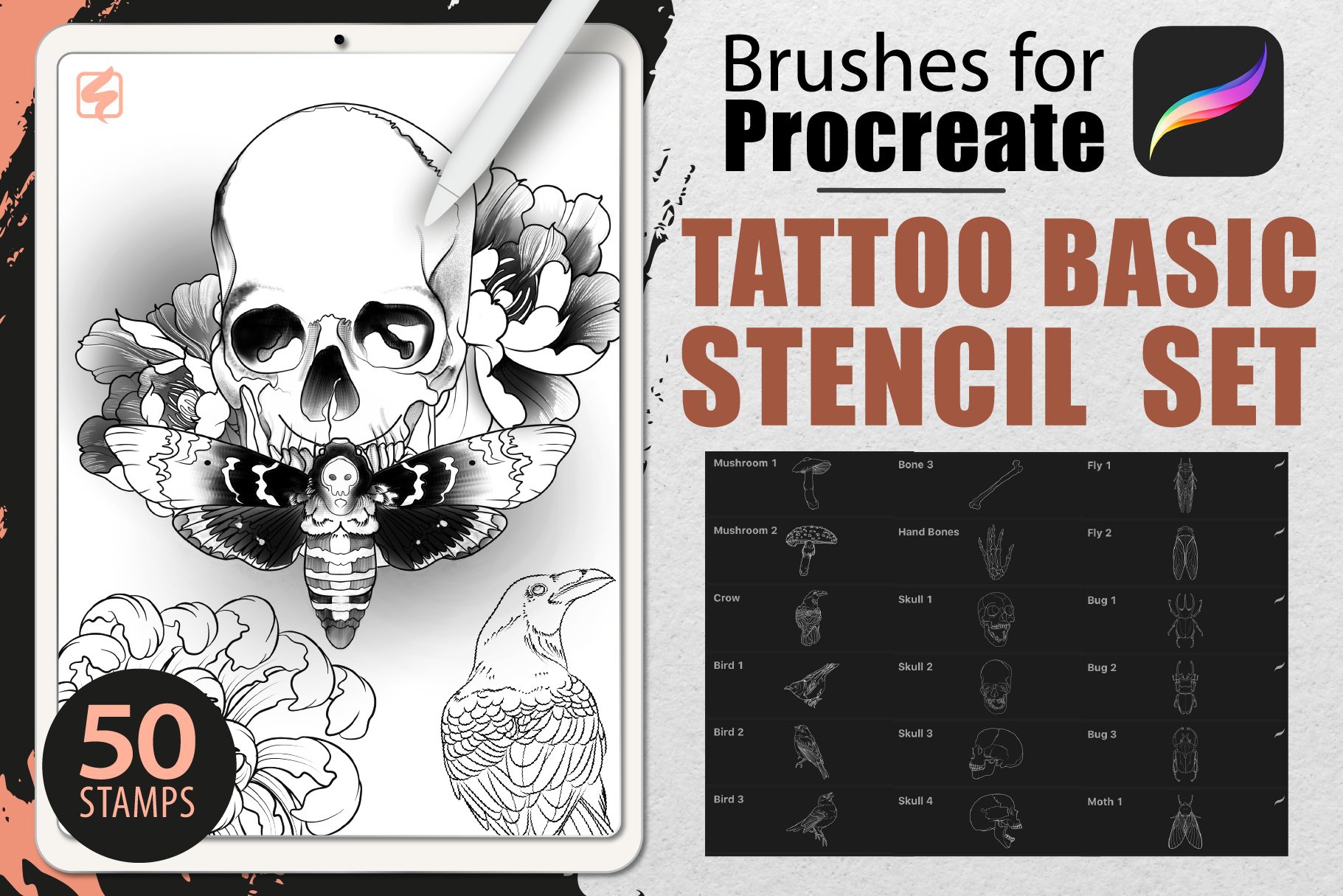 Procreate_Brushes_-_Tattoo_Basic_Stencil_Set