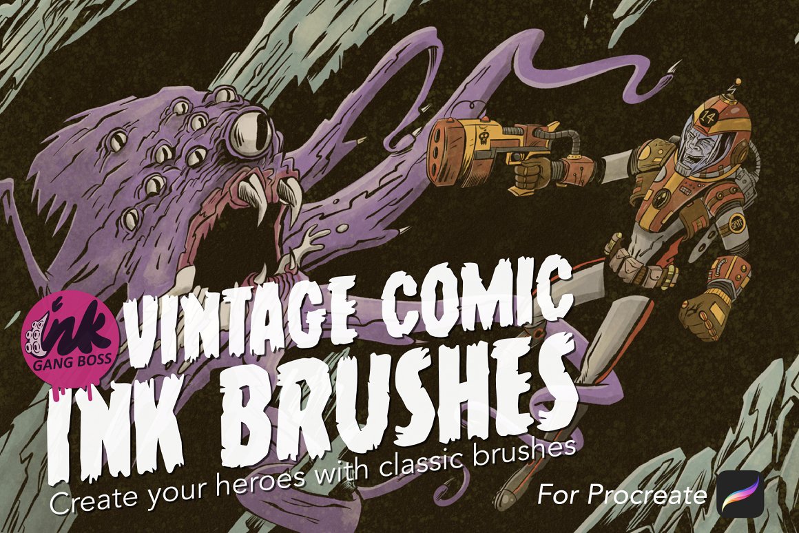 Procreate_Vintage_Comic_Ink_Brushes