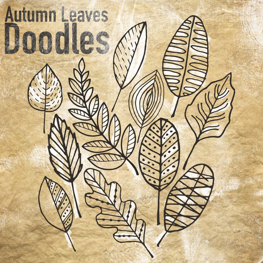 Autumn Leaves Doodles Brushes