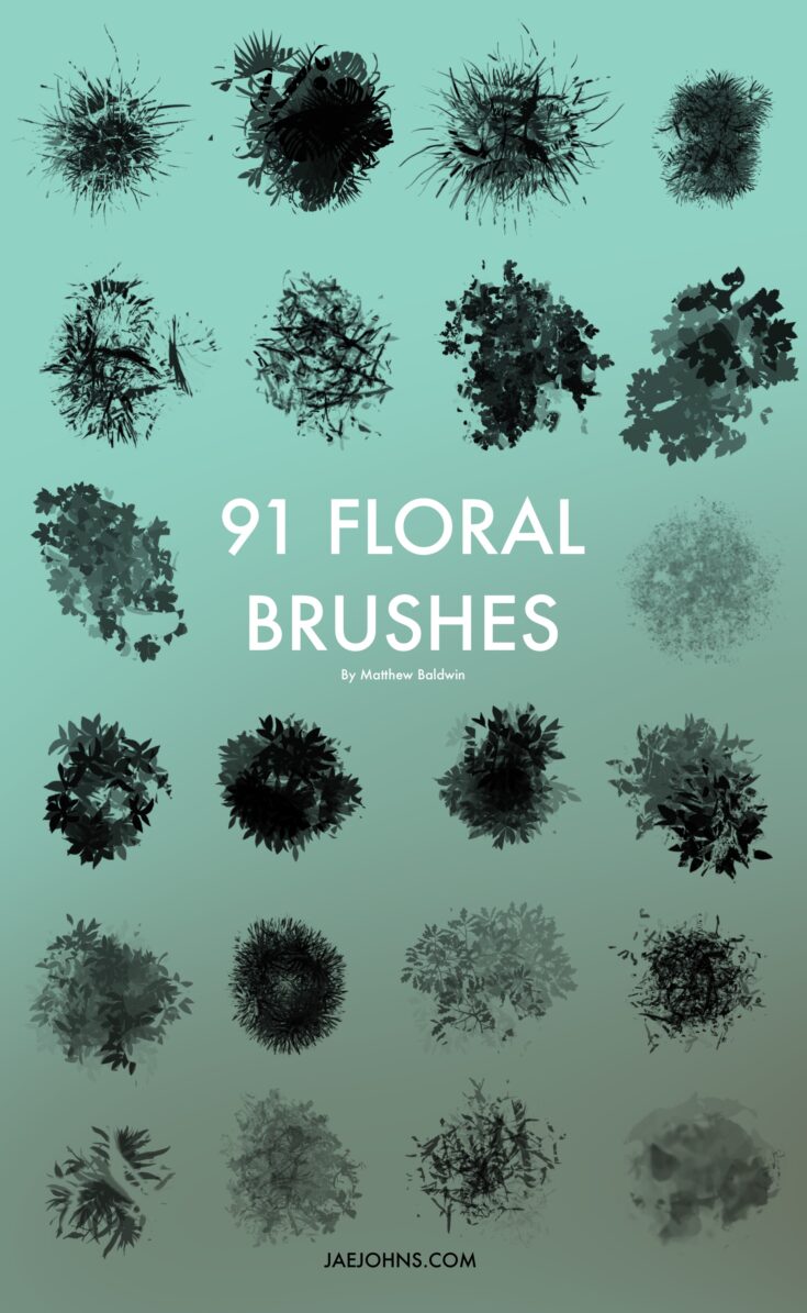 91 Floral Brushes by Matt